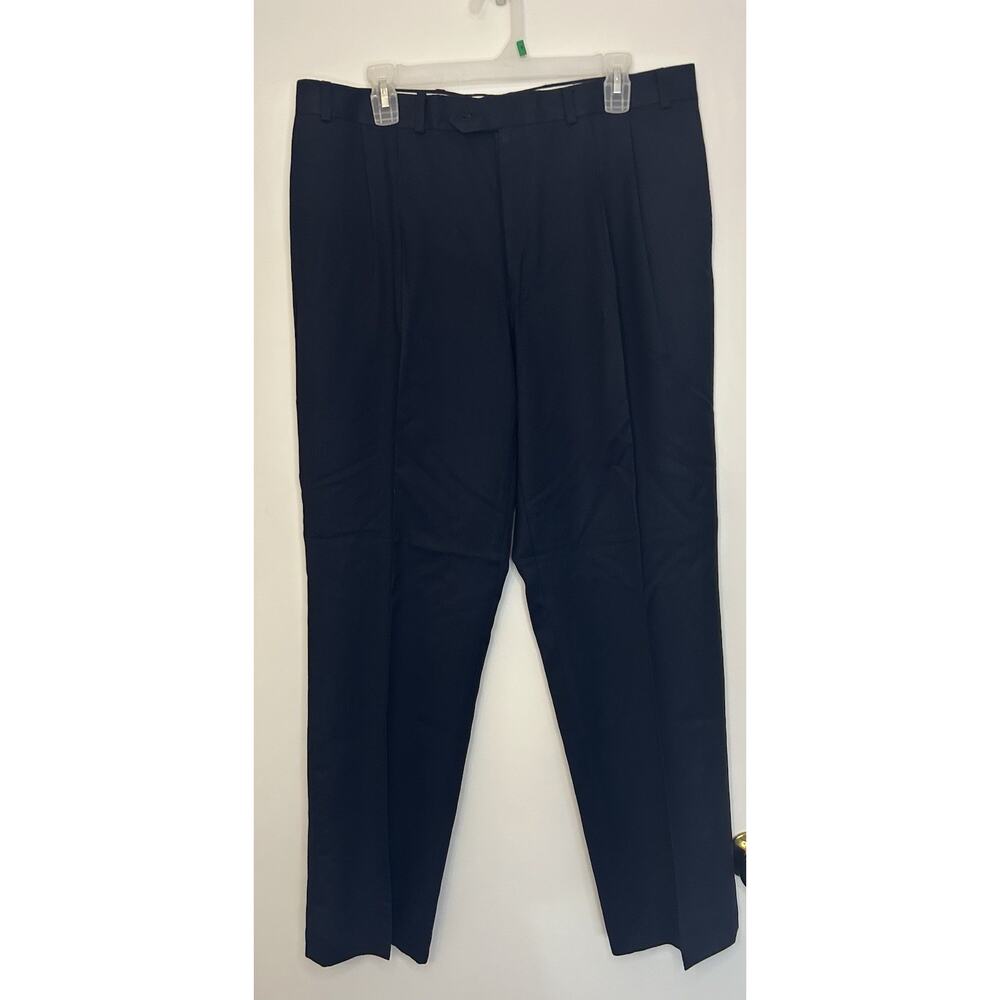 LAUREN RALPH LAUREN Black 120s Cashmere Dress Pants Mens 36/30 Vintage